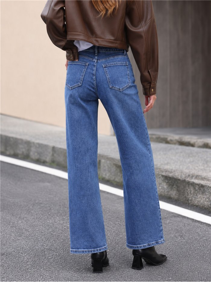 Jeans a gamba larga azzurri