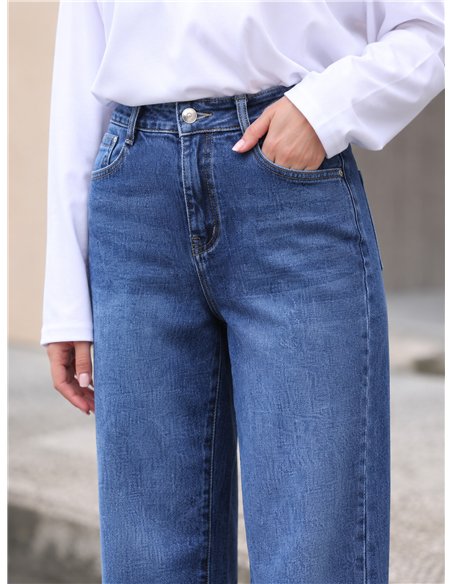 Jeans a gamba larga azzurri