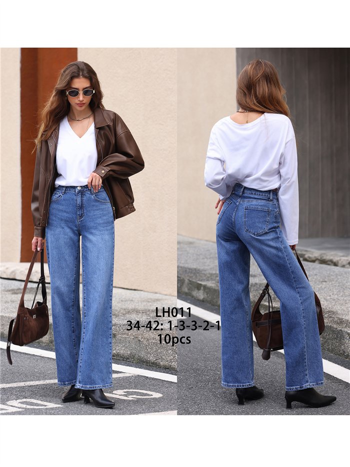 Jeans a gamba larga azzurri