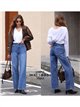 Jeans a gamba larga azzurri