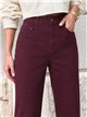 Jeans a gamba dritta color bordeaux
