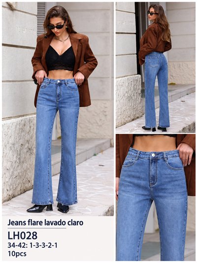 Light-wash flare jeans 2