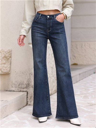 Dark blue flare jeans