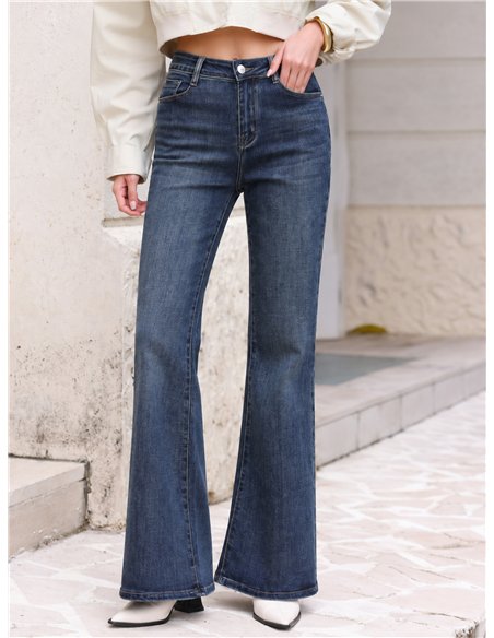 Jeans a zampa blu scuro