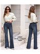 Jeans a zampa blu scuro