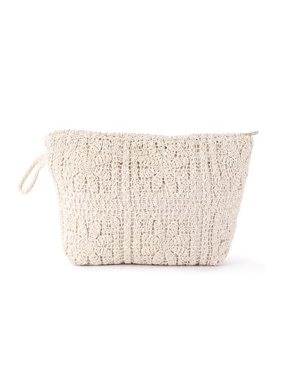 Openwork crochet pouch