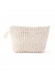 Openwork crochet pouch