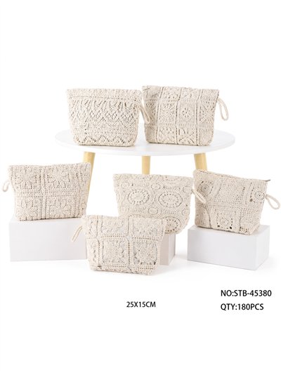 Openwork crochet pouch 2