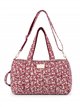 Sac de voyage rembourré à motif floral avec bandoulière