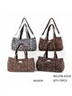 Borsa da viaggio imbottita con stampa animalier