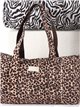 Borsa da viaggio imbottita con stampa animalier