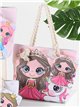 Princess kids beach tote with matching pouch