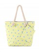 Heart print mini beach tote with matching pouch
