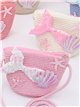 Sac bandoulière sirène pour enfants avec paillettes et coquillages