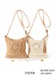 Borsa a tracolla all'uncinetto con nappina