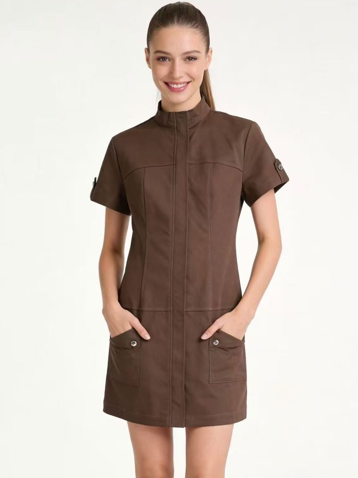 Hemdblusenkleid mit Reißverschluss | DB-M2660 | Großhandel