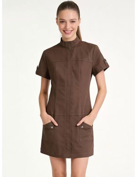 Hemdblusenkleid mit Reißverschluss | DB-M2660 | Großhandel