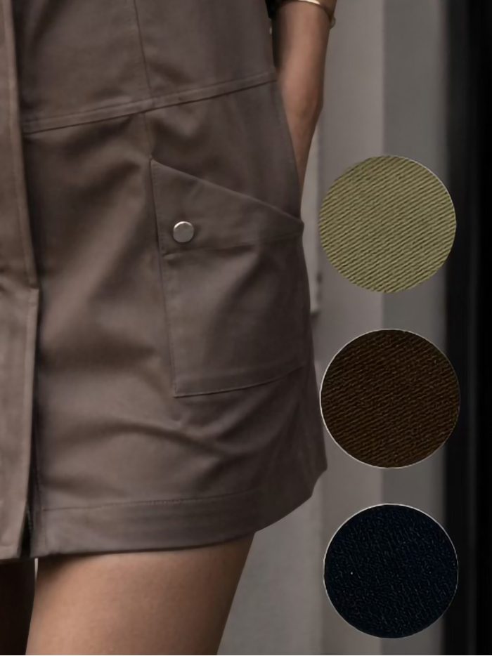 Hemdblusenkleid mit Reißverschluss | DB-M2660 | Großhandel
