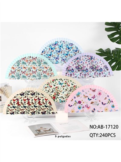 Abanico estampado mariposas 2