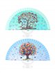 Abanico estampado árbol de la vida