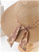 Cappello intrecciato con fiocco metallico