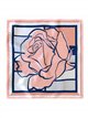 Pañuelo satinado estampado rosa