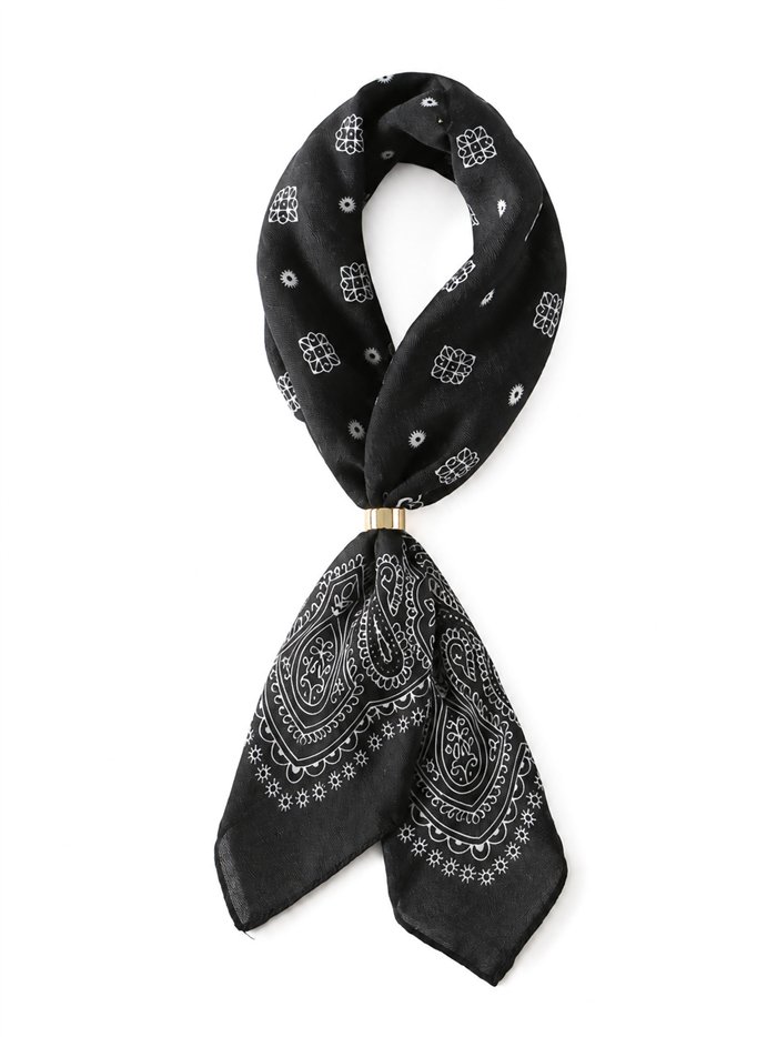 Pañuelo cuadrado bandana con aro metálico