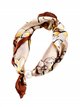 Pañuelo satinado floral con perla