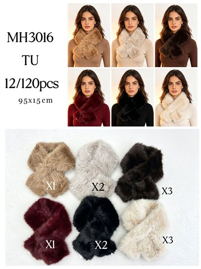Cuello cruzado de pelo sintético 2
