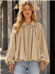 Bomber cuello camisero manga con volumen