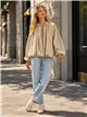 Bomber cuello camisero manga con volumen
