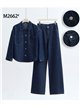 Conjunto camisa vaquera y pantalón wide leg