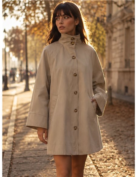 Chaqueta de algodón con cuello alto
