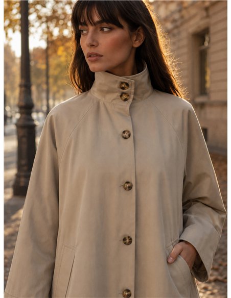Chaqueta de algodón con cuello alto