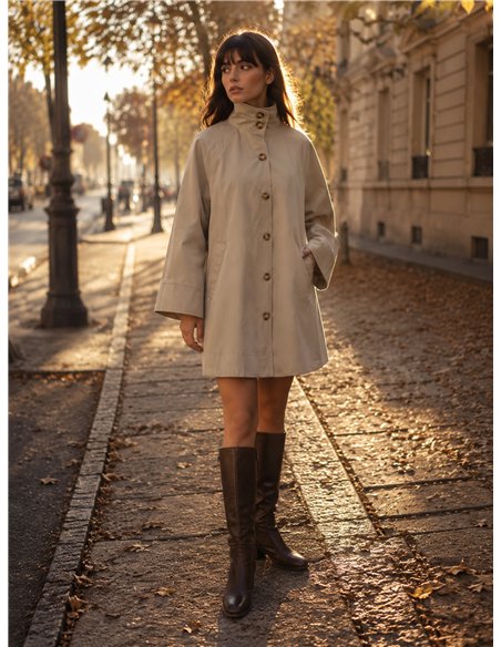 Chaqueta de algodón con cuello alto