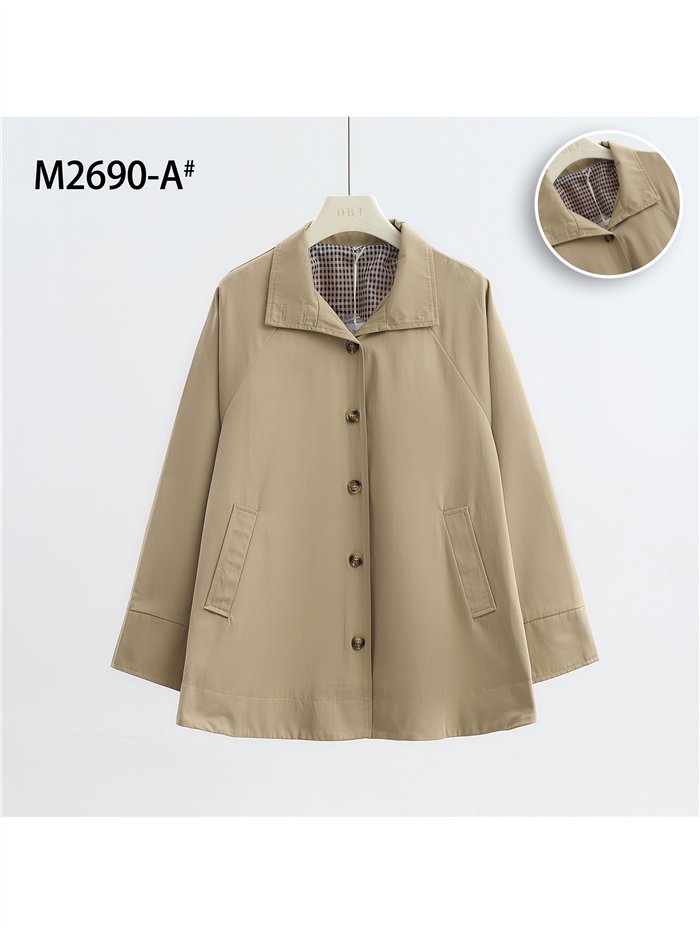 Chaqueta de algodón con cuello alto