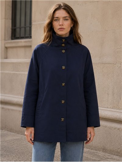 Chaqueta de algodón con cuello alto