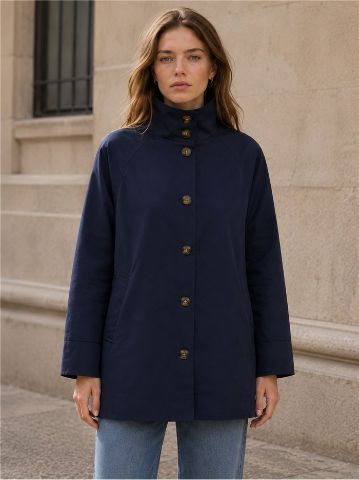Chaqueta de algodón con cuello alto