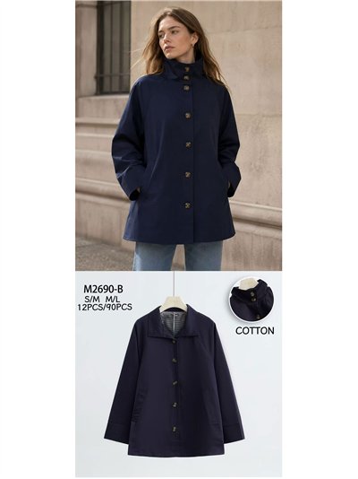 Chaqueta de algodón con cuello alto 2