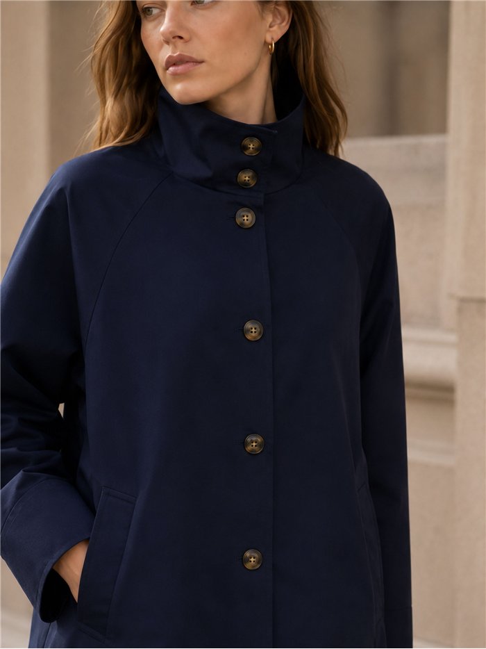 Chaqueta de algodón con cuello alto