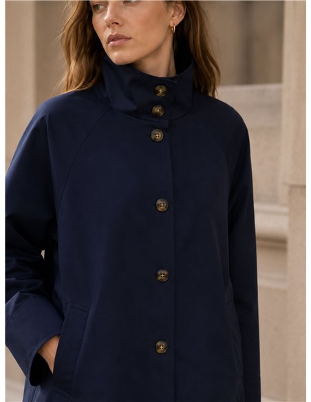Chaqueta de algodón con cuello alto