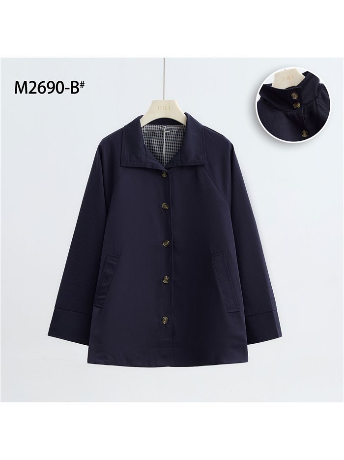 Chaqueta de algodón con cuello alto