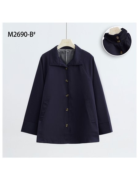 Chaqueta de algodón con cuello alto