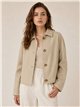 Chaqueta corta de algodón con botones