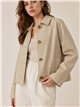 Chaqueta corta de algodón con botones