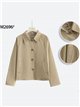 Chaqueta corta de algodón con botones