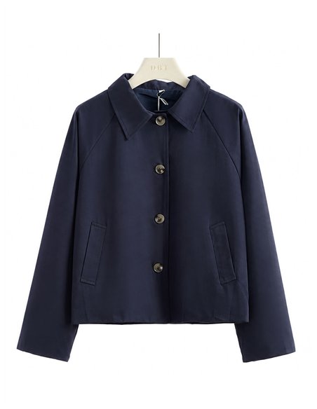 Chaqueta corta de algodón con botones
