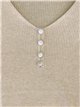 Jersey canalé cuello pico con botones