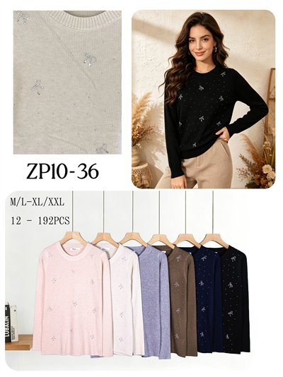 Jersey canalé lazos y strass 2