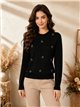 Jersey canalé lazos y strass